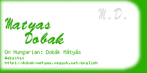 matyas dobak business card