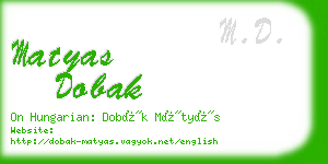 matyas dobak business card